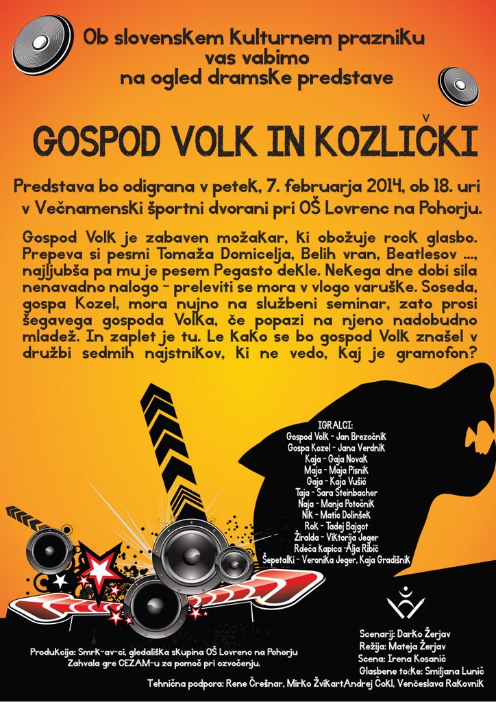 DRAMSKA PREDSTAVA “GOSPOD VOLK IN KOZLIČKI”